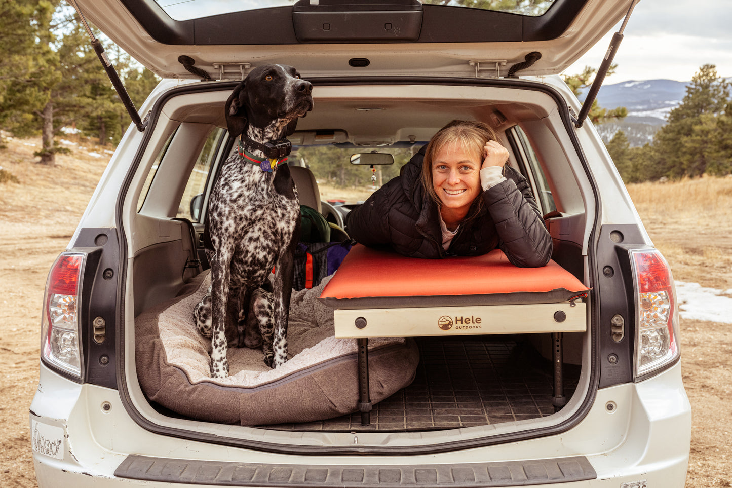 Car Camping - Subaru Forester with Dog