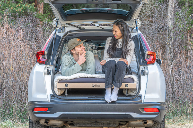 Car camping in Honda CRV