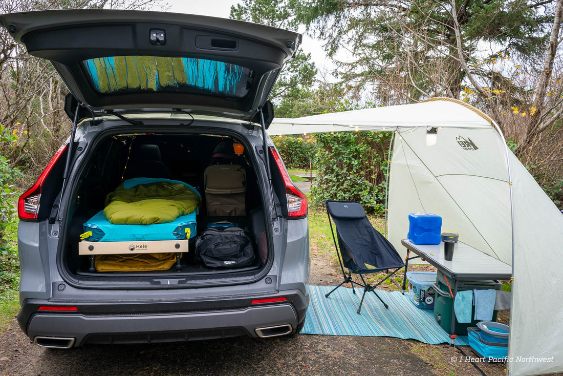 Car camping set up for Honda CRV