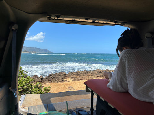 car camping at the beach