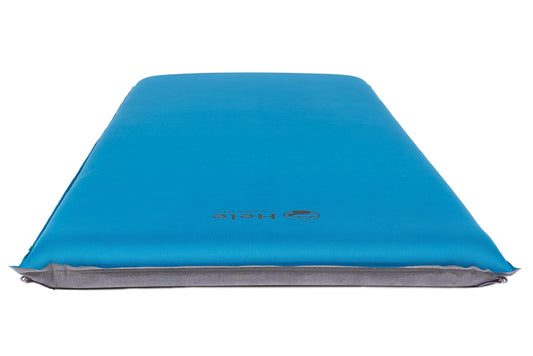 Blue sleeping pad for car camping