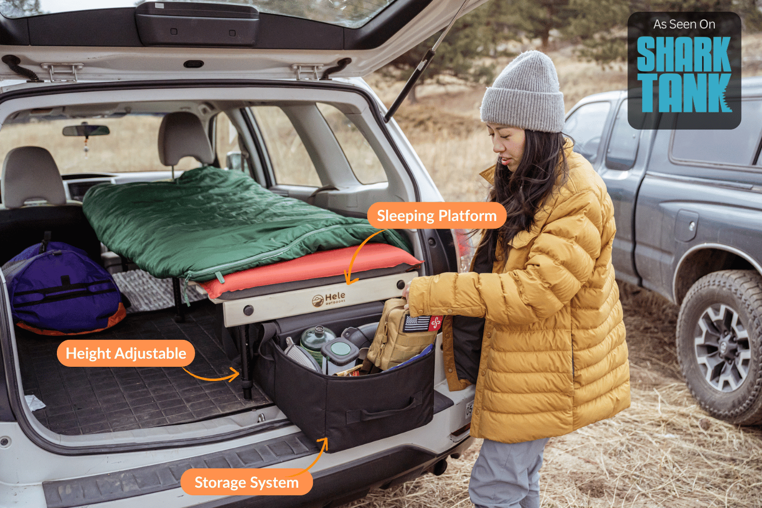 Sleeping platform for car camping